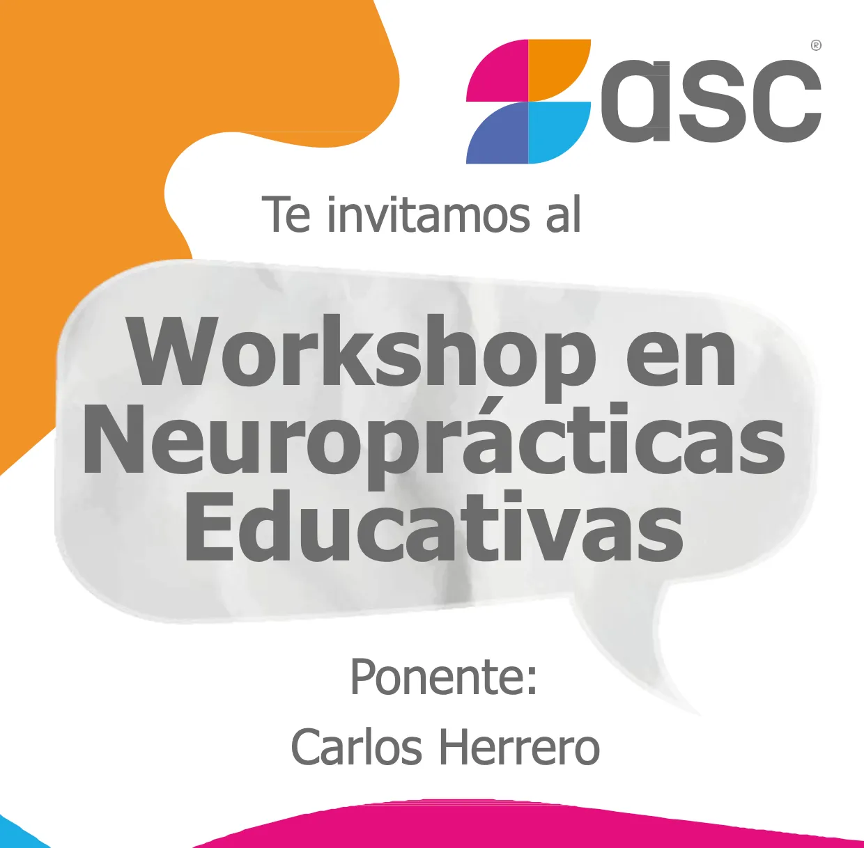 Flyer del evento Workshop en Neuroprácticas Educativas - Monterrey, NL.
